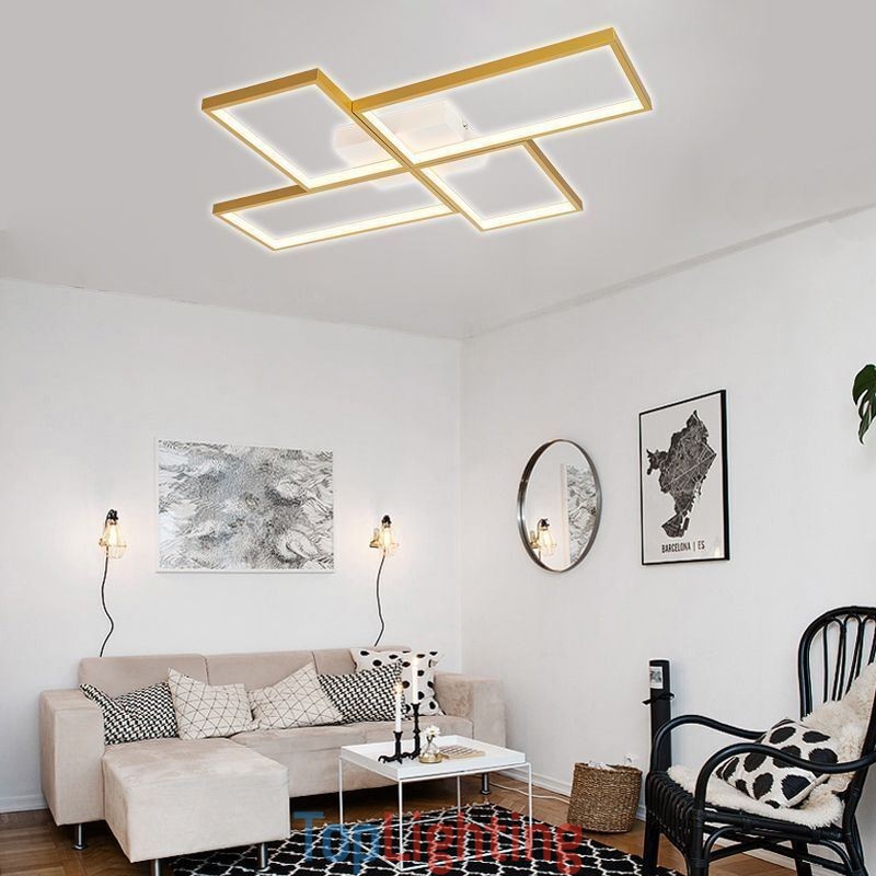 Flush Mount Mosaic Geometric Square Ceiling Light Fixture