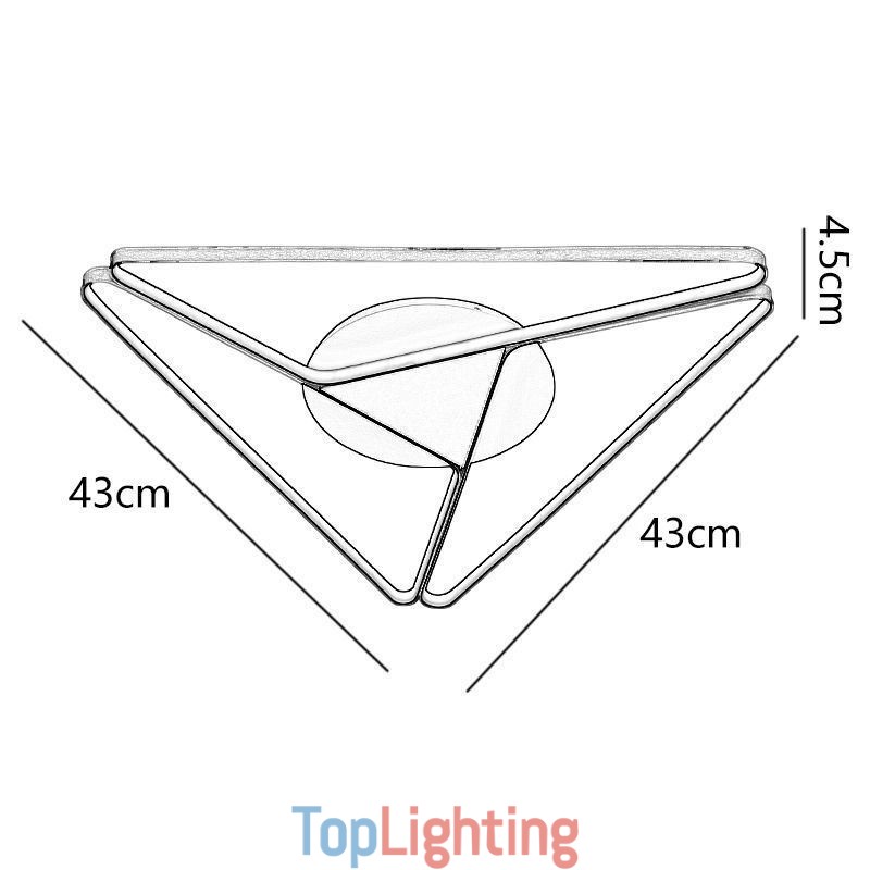 Flush Mount Minimalist Triangle Ceiling Light