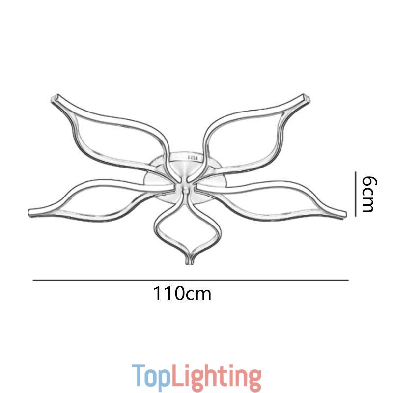 Flush Mount Minimalist Five Leaf Flower Ceiling Light