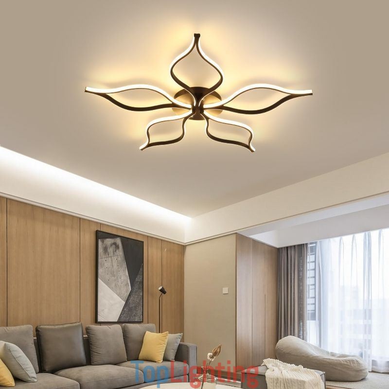 Flush Mount Minimalist Five Leaf Flower Ceiling Light