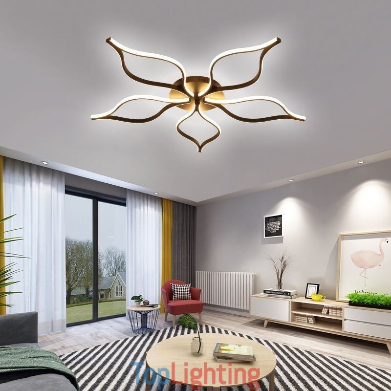 Flush Mount Minimalist Five Leaf Flower Ceiling Light