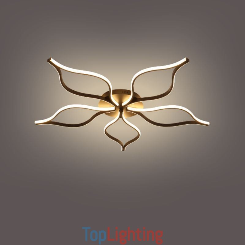 Flush Mount Minimalist Five Leaf Flower Ceiling Light