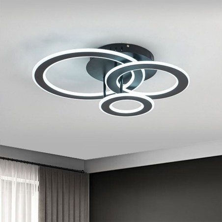 Flush Mount Triple Acrylic Round Ceiling Light Flush Mount Triple Acrylic Round Ceiling Light