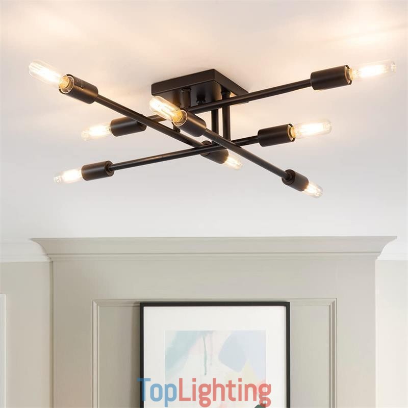 Country Retro Flush Mount American Industrial Style Decorative Ceiling Light