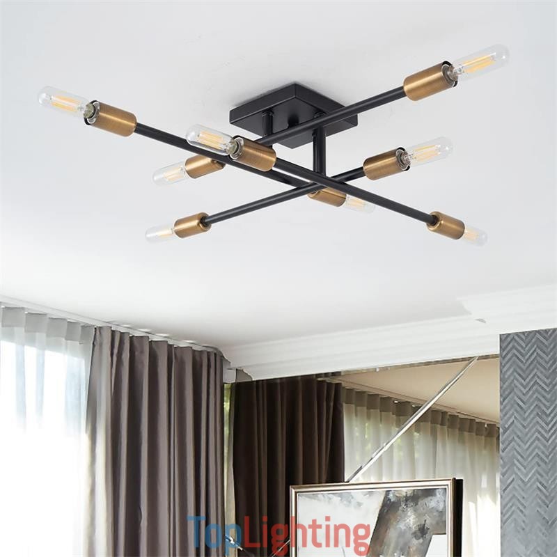 Country Retro Flush Mount American Industrial Style Decorative Ceiling Light