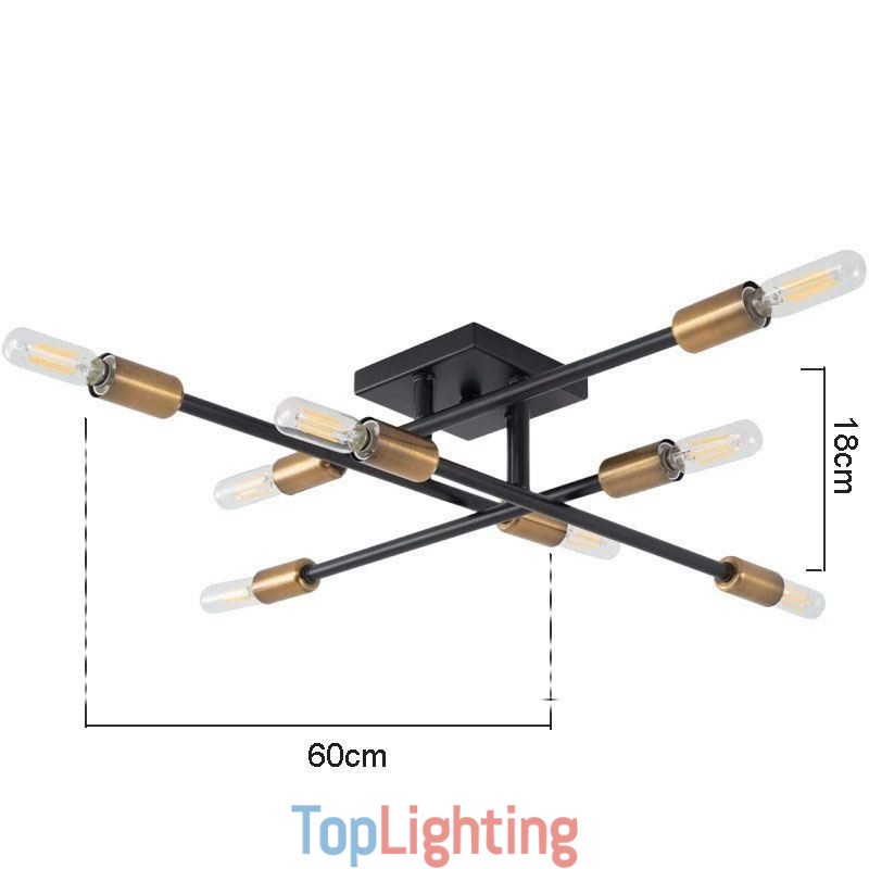 Country Retro Flush Mount American Industrial Style Decorative Ceiling Light