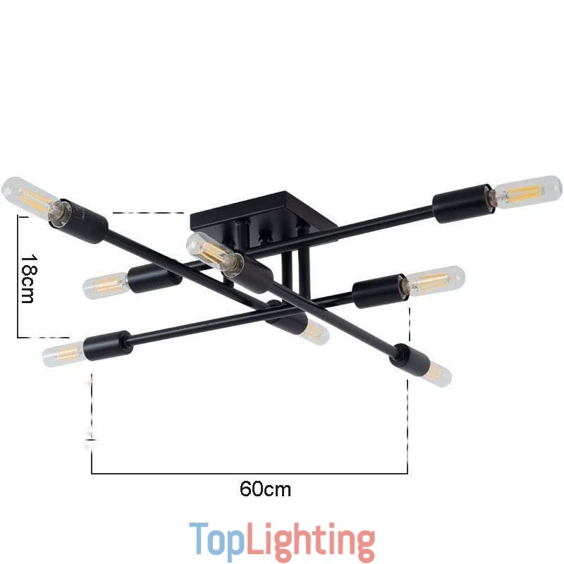 Country Retro Flush Mount American Industrial Style Decorative Ceiling Light