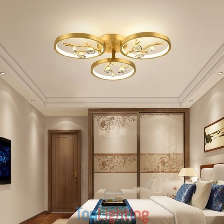Flush Mount Copper Art Branch Plum Blossom Ceiling Light Flush Mount Copper Art Branch Plum Blossom Ceiling Light