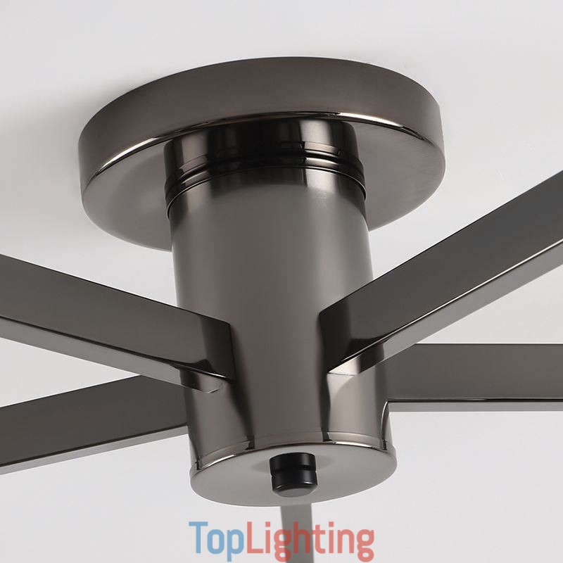 Nordic Glass Flush Mount Creative Wrought Iron Ceiling Light