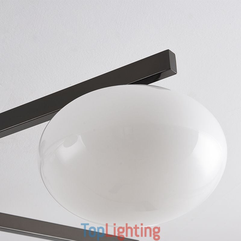 Nordic Glass Flush Mount Creative Wrought Iron Ceiling Light