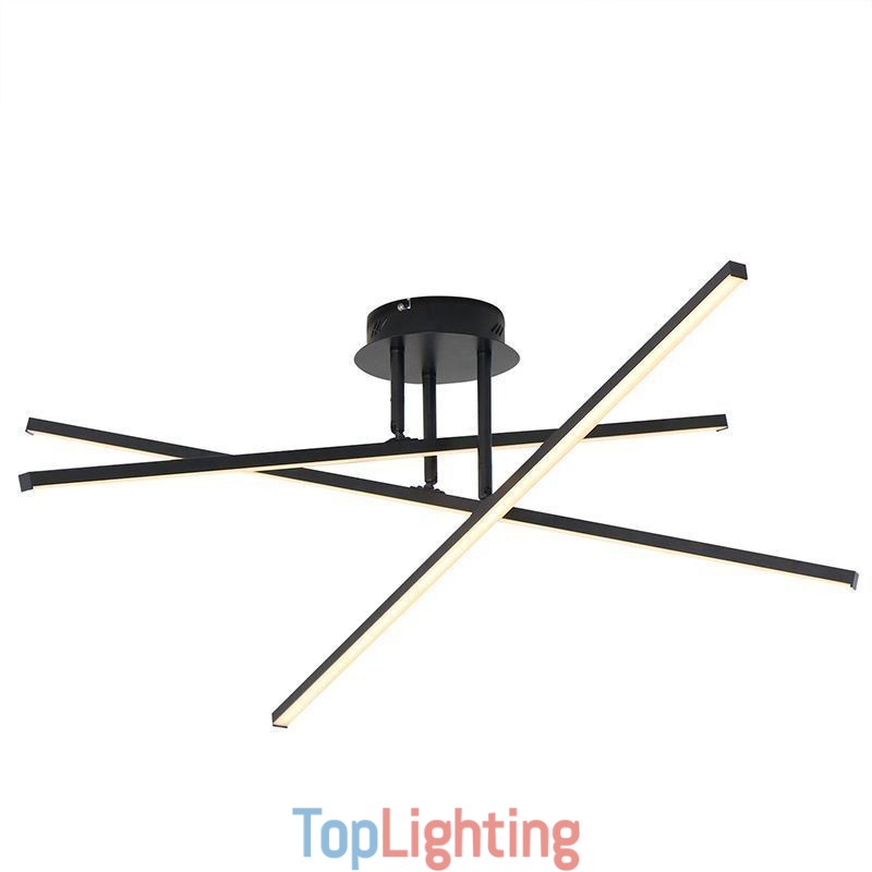 Modern Simple Flush Mount Aluminum Art Strip Ceiling Light