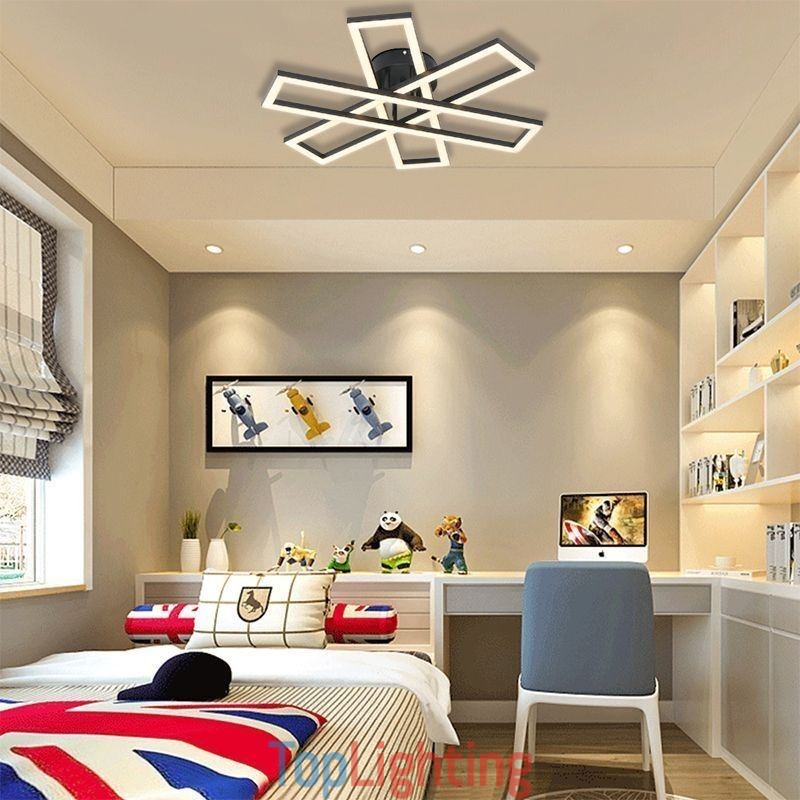Minimalist Flush Mount Aluminum Art Windmill Ceiling Light