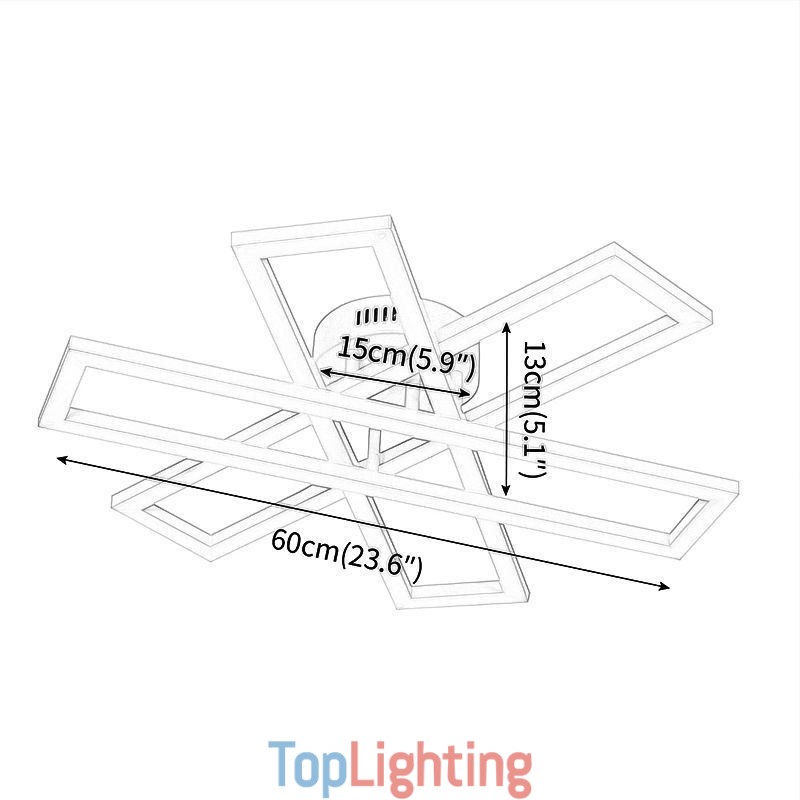 Minimalist Flush Mount Aluminum Art Windmill Ceiling Light