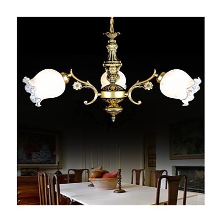 Bronze Chandelier Three Lights European Retro Classic Bronze Chandelier Three Lights European Retro Classic