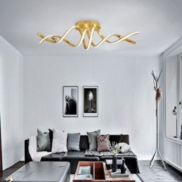 Modern Flush Mount Aluminum Art Spiral Ceiling Lamp Light