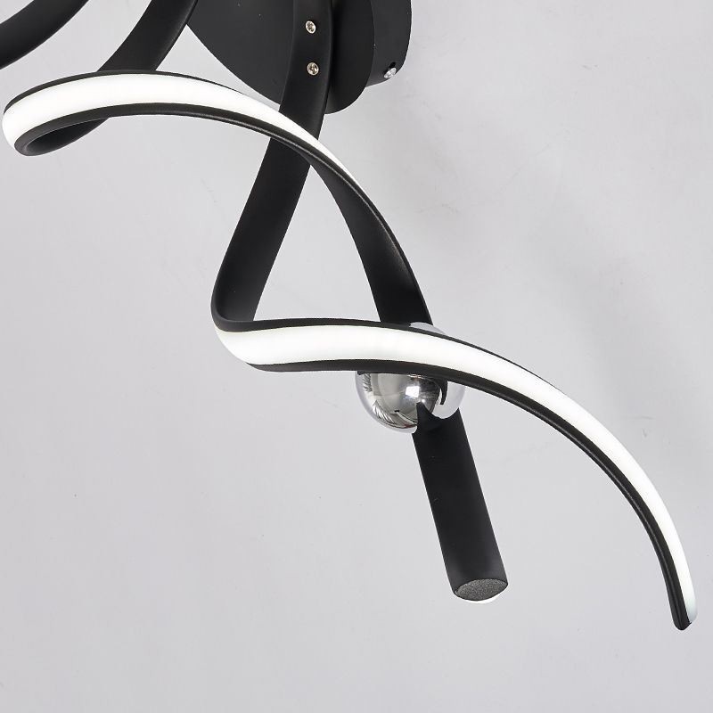 Modern Flush Mount Aluminum Art Spiral Ceiling Lamp Light