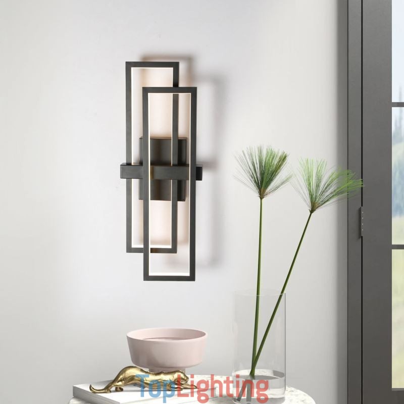 Minimalist Flush Mount Aluminum Art Geometric Square Ceiling Light
