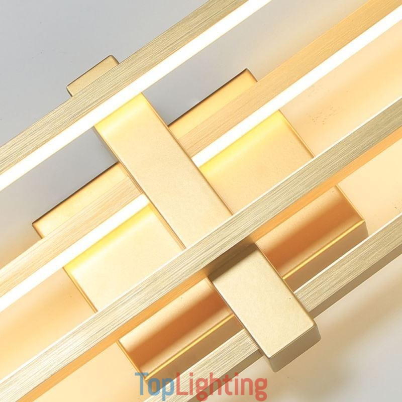 Minimalist Flush Mount Aluminum Art Geometric Square Ceiling Light