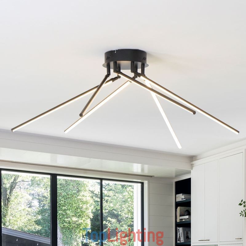 Creative Flush Mount Aluminum Art Windmill Ceiling Lamp