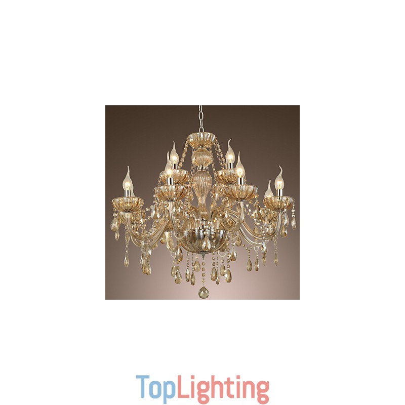 Chandelier Crystal Luxury Modern 2 Tiers Living 12 Lights