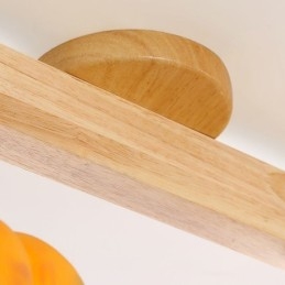 Double Small Pumpkin Flush Mount Japanese Retro Ceiling Light