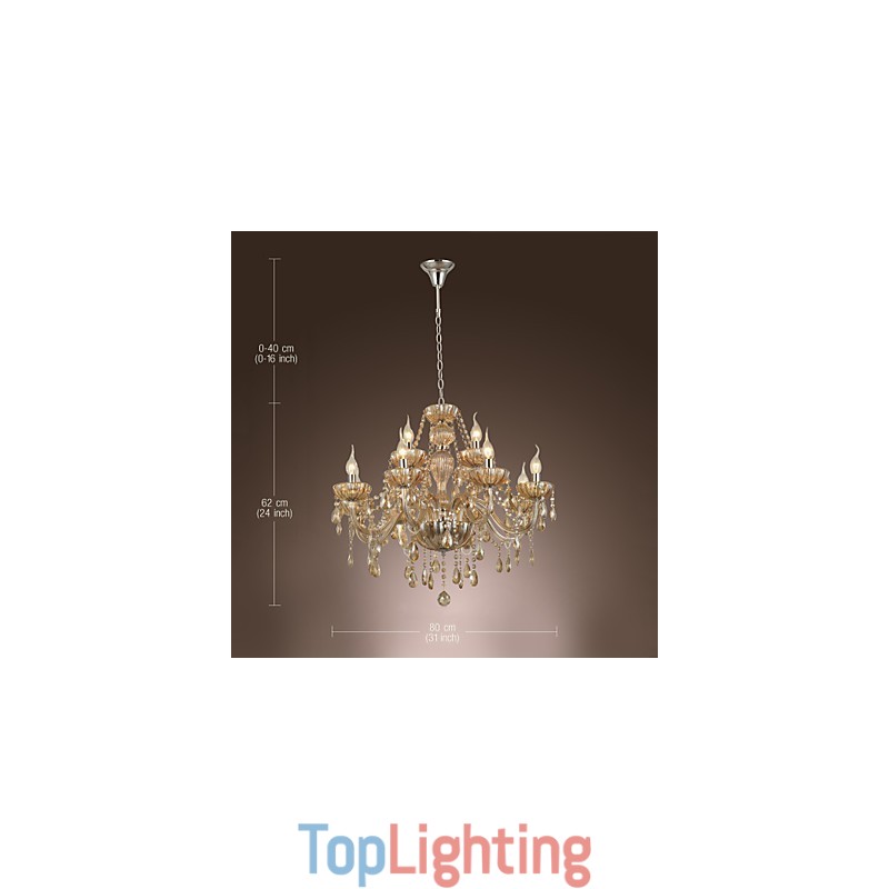 Chandelier Crystal Luxury Modern 2 Tiers Living 12 Lights