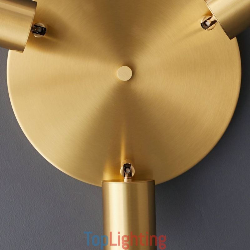 Modern Flush Mount Golden Black Flush Mount with 3 Lights Copper Art Home Lighting