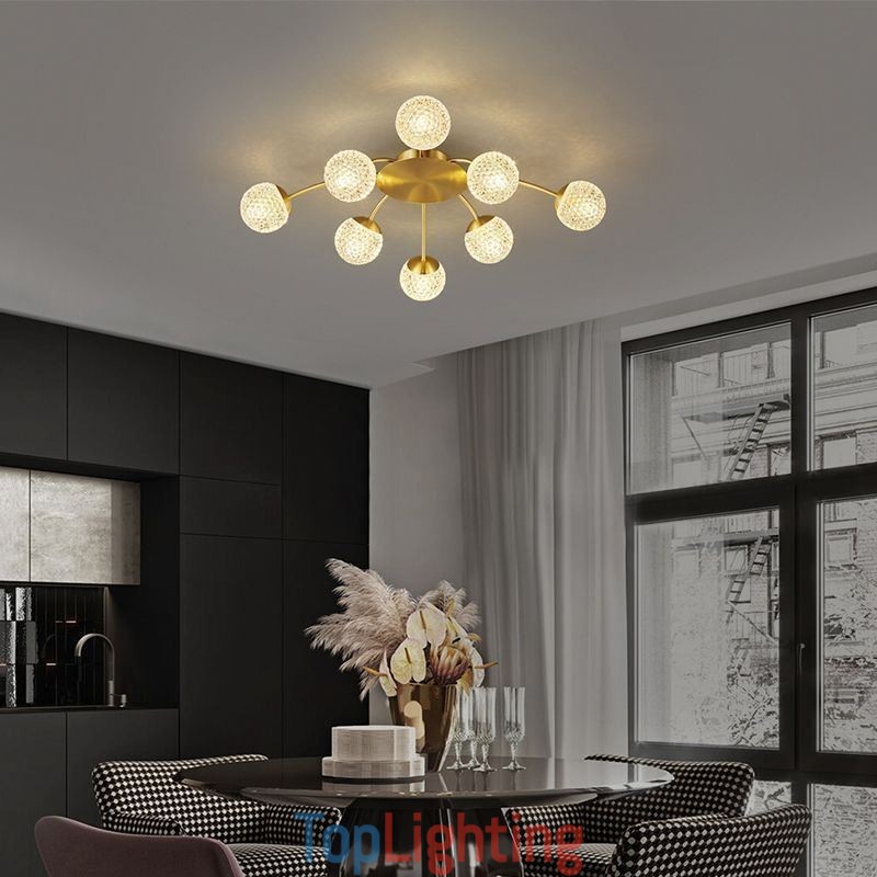 Modern Flush Mount Golden Ceiling Light Decorative Light Fixture
