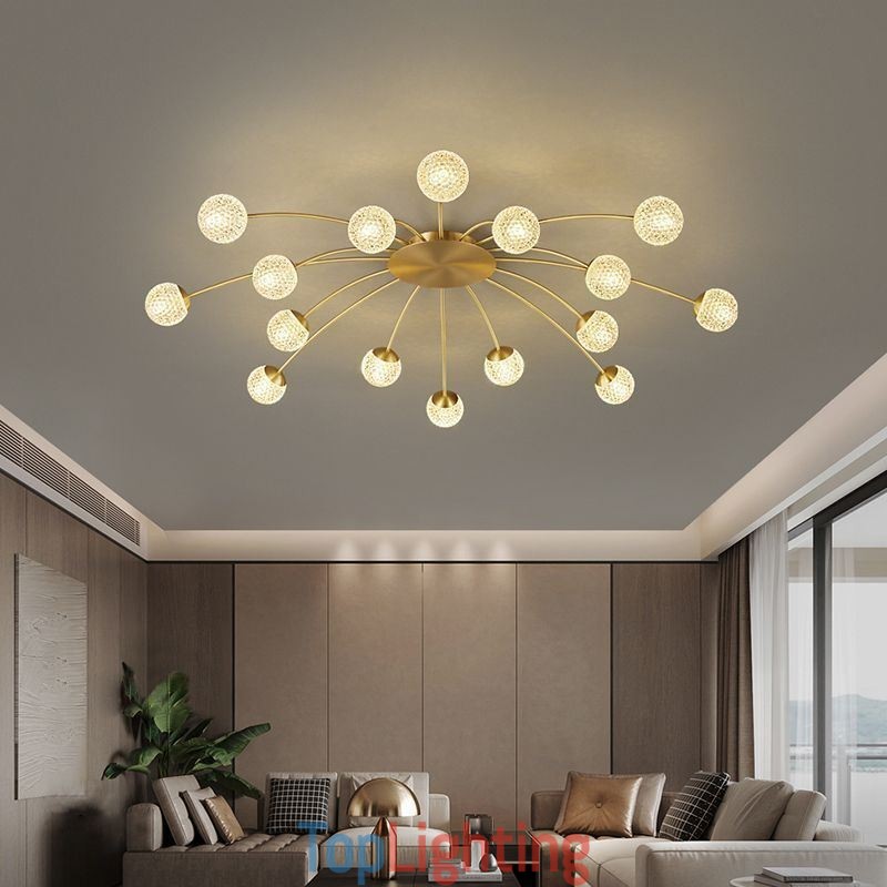 Modern Flush Mount Golden Ceiling Light Decorative Light Fixture