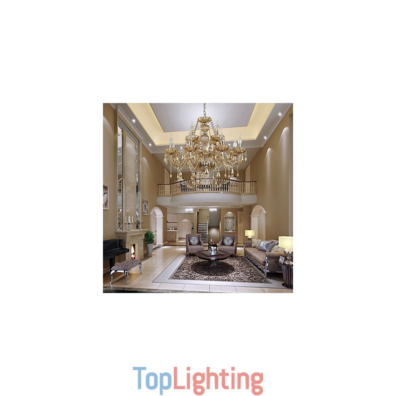 Chandelier Crystal Luxury Modern 2 Tiers Living 12 Lights