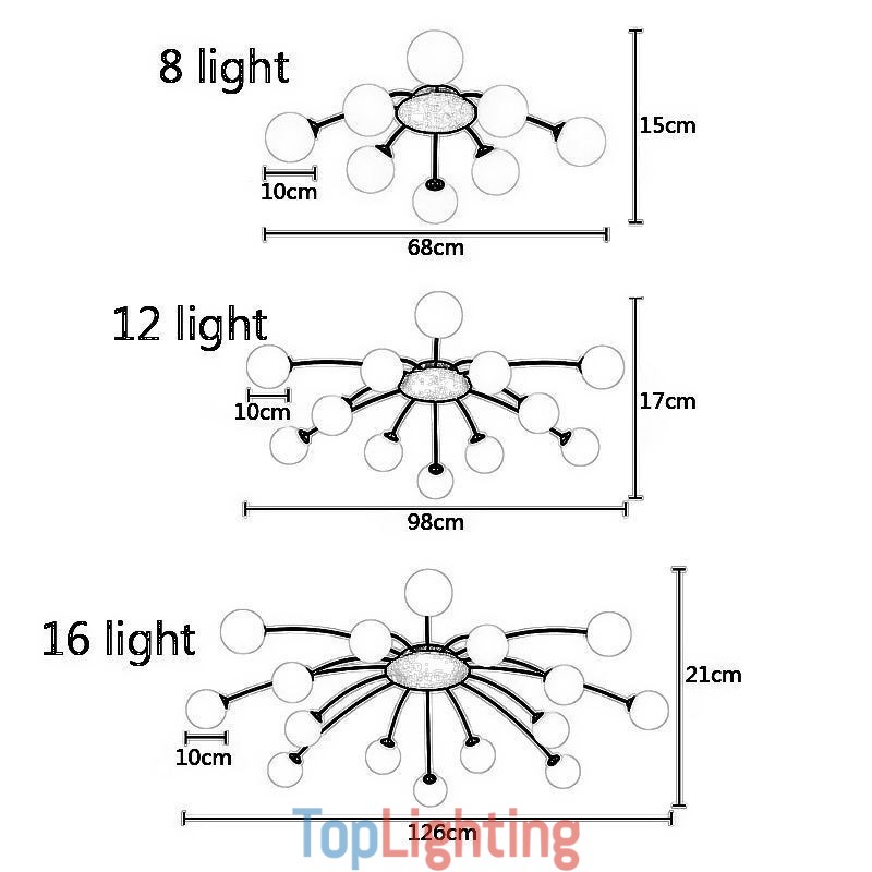 Modern Flush Mount Golden Ceiling Light Decorative Light Fixture