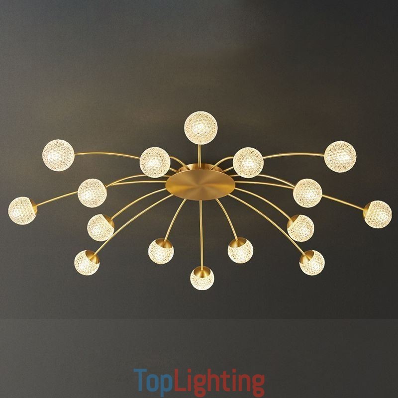 Modern Flush Mount Golden Ceiling Light Decorative Light Fixture
