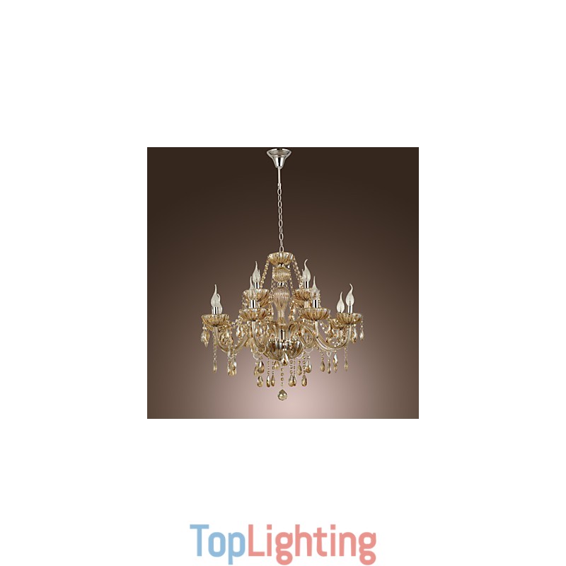 Chandelier Crystal Luxury Modern 2 Tiers Living 12 Lights