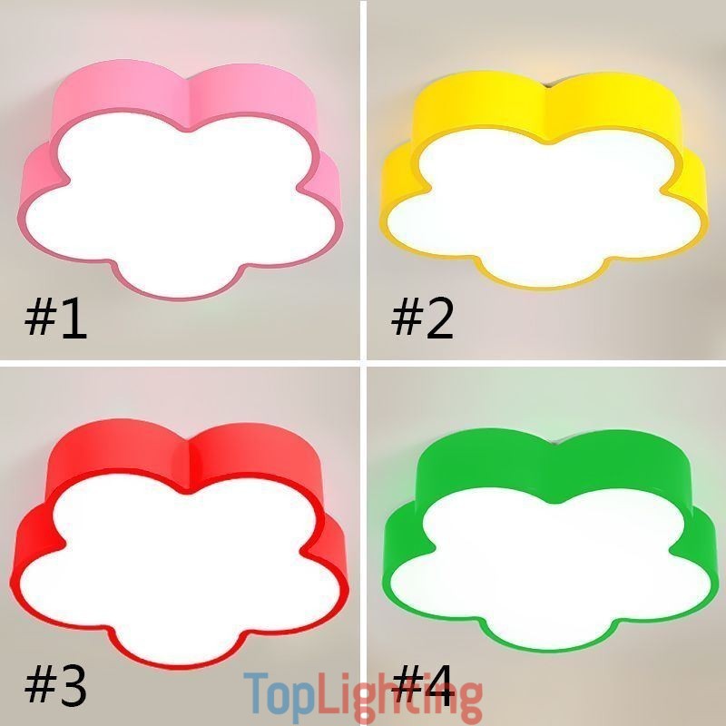 Cartoon Ceiling Light Modern Flower Flush Mount