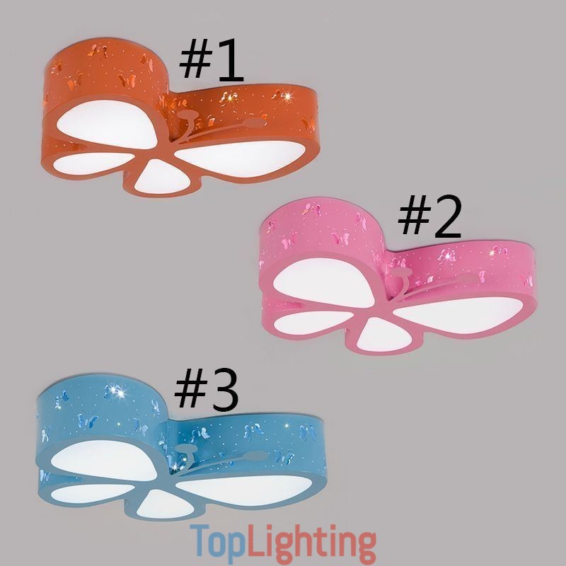 Butterfly Flush Mount Contemporary Metal Ceiling Fixture