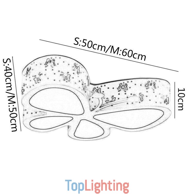 Butterfly Flush Mount Contemporary Metal Ceiling Fixture