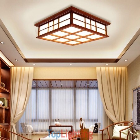 Retro Style Ceiling Light Wooden Flush Mount Retro Style Ceiling Light Wooden Flush Mount
