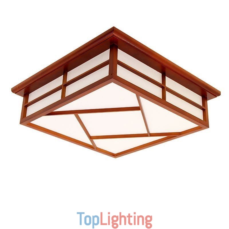 Retro Style Ceiling Light Square Flush Mount