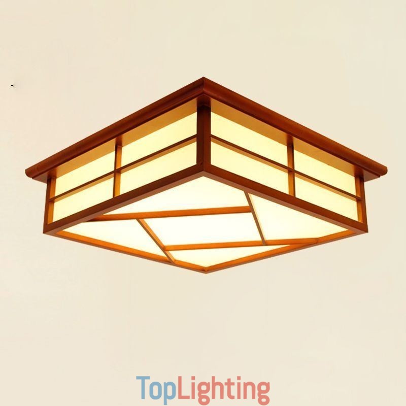 Retro Style Ceiling Light Square Flush Mount