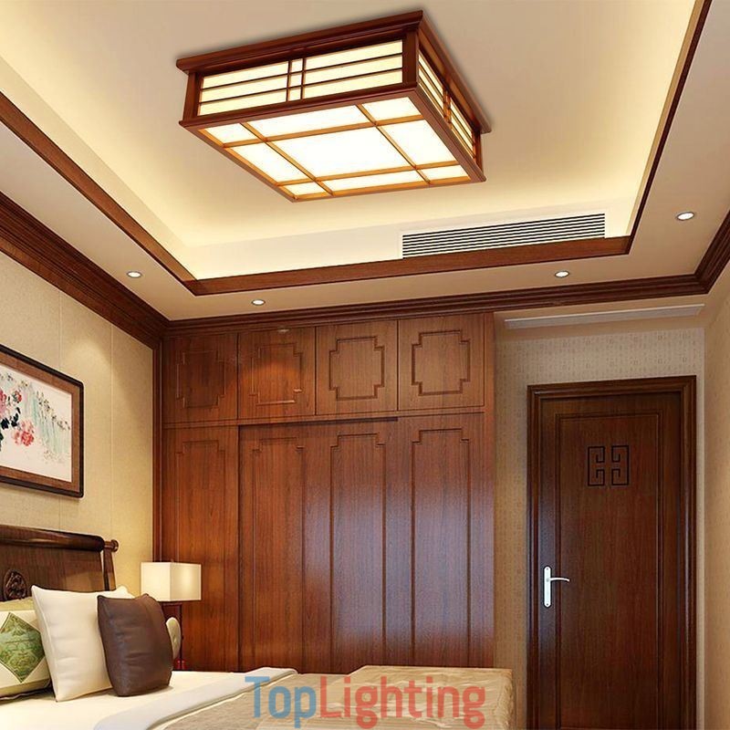 Retro Ceiling Light Decorative Wooden Ceiling Lamp