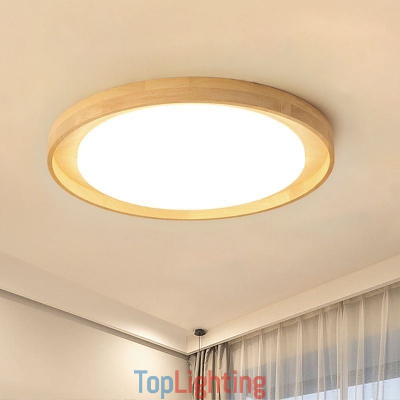 Modern Ceiling Light Wooden Acrylic Round Ceiling Light