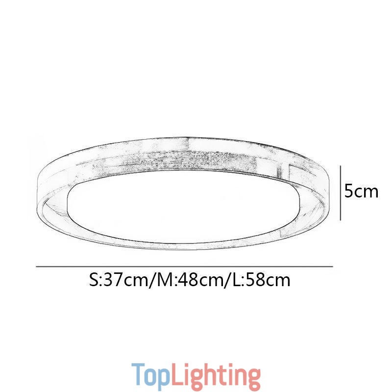 Modern Ceiling Light Wooden Acrylic Round Ceiling Light