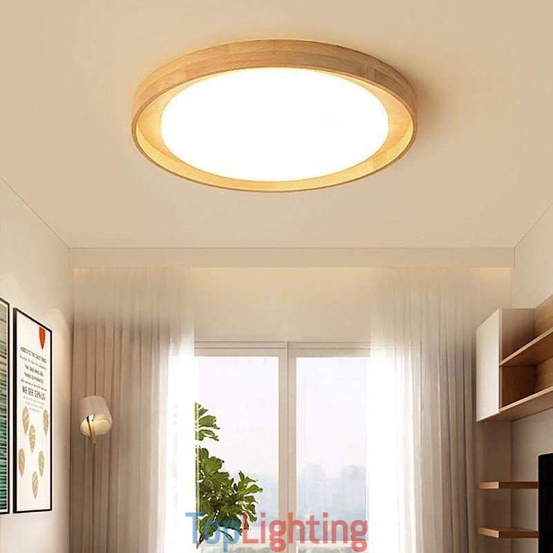 Modern Ceiling Light Wooden Acrylic Round Ceiling Light