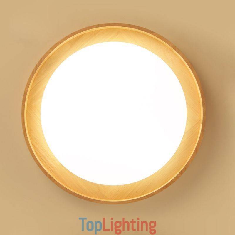 Modern Ceiling Light Wooden Acrylic Round Ceiling Light