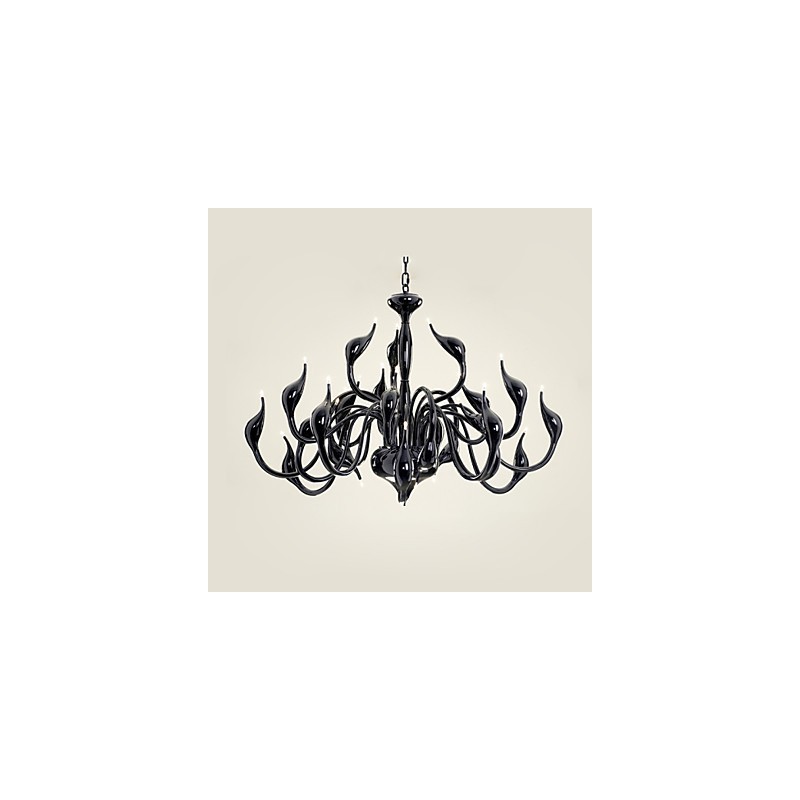 Modern Chandelier Light 24 Lights G4 Black Painting