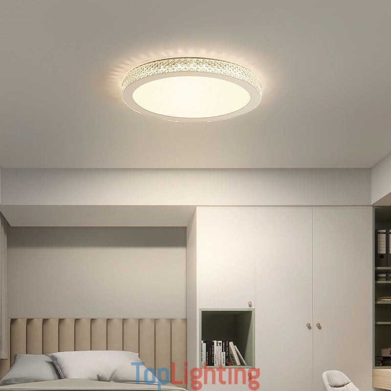 Modern Ceiling Light Shinny Diamond Flush Mount