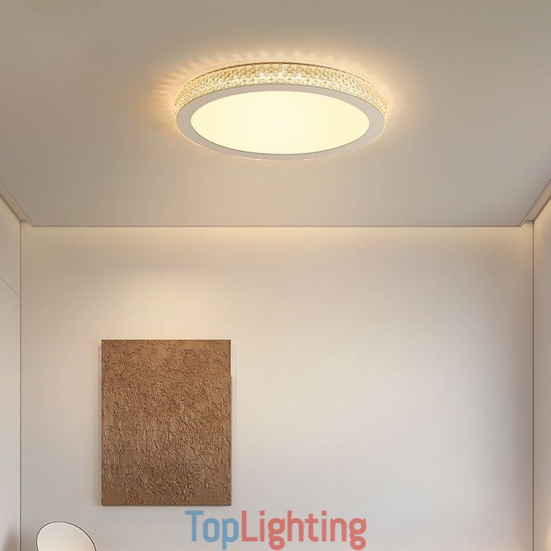 Modern Ceiling Light Shinny Diamond Flush Mount