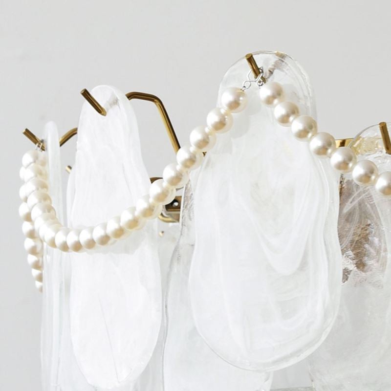 European Iron Ceiling Light Elegant Glass Ceiling Lamp