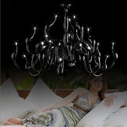 Modern Chandelier Light 24 Lights G4 Black Painting