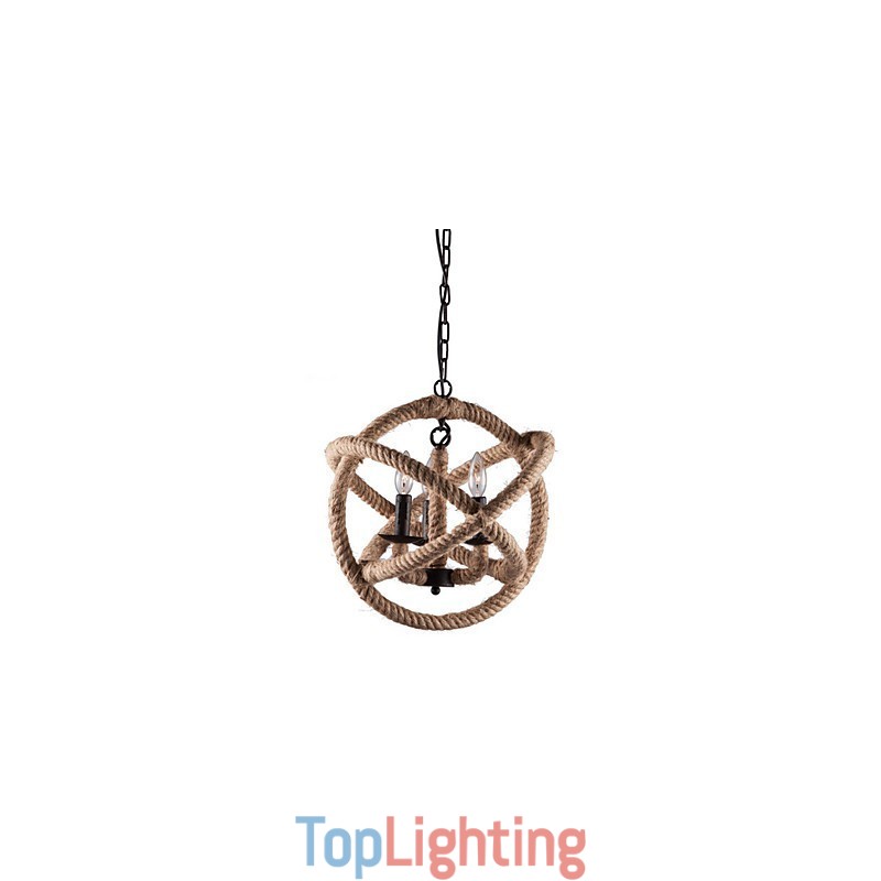 Country Mini Style Painting Metal Chandelier